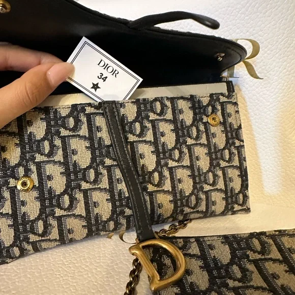 Dior Saddle Long Wallet on Chain - Picture 8 of 10